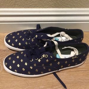 Navy Keds with Gold Speckles